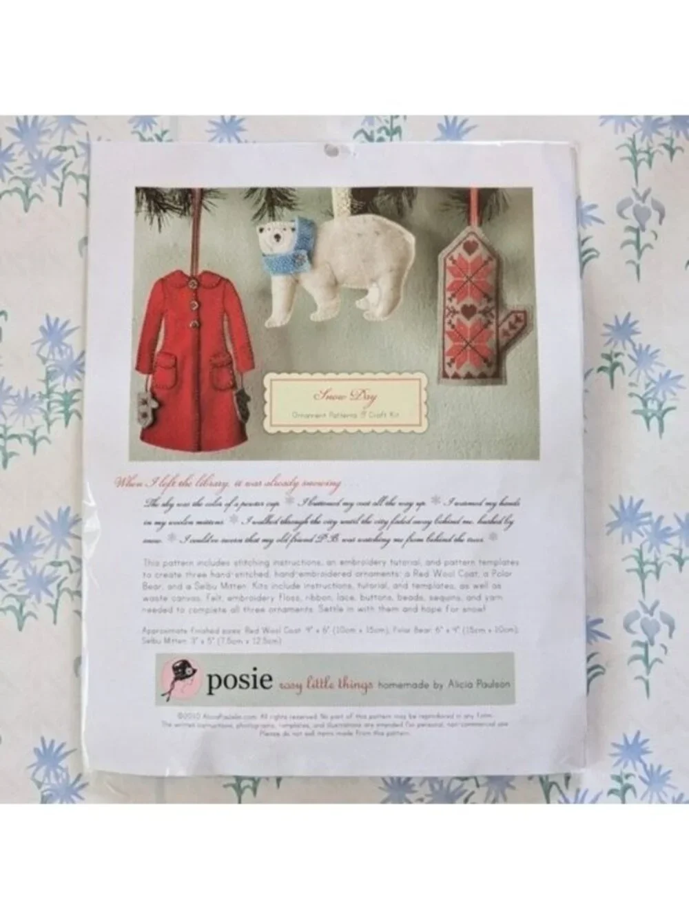 Posie Rosy Little Things Snow Day Felt Ornament Craft Kit NEW Holiday Christmas